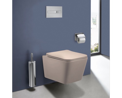 Унитаз подвесной Vincea Q-Line VT1-12MC безободковый капучино матовый с микролифтом