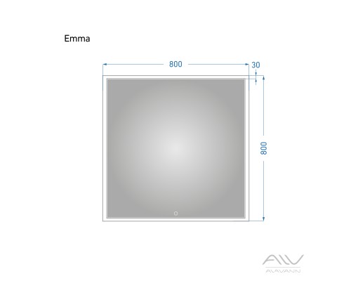 Зеркало Alavann Emma 80 с подсветкой