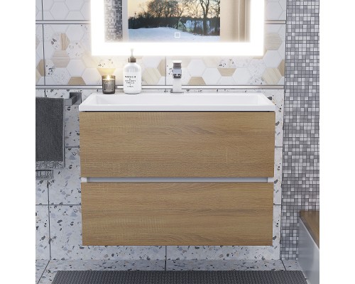 Раковина для ванной 70 см, Uperwood Barsa, белая глянцевая