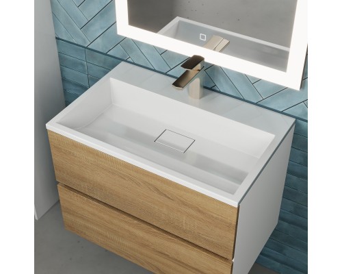 Раковина для ванной 70 см, Uperwood Barsa, белая глянцевая