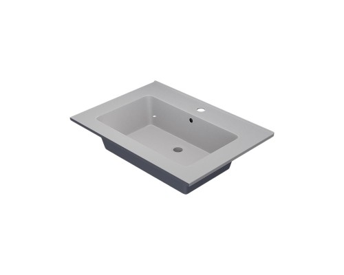 Раковина для ванной 66 см, Uperwood Parma Quartz, белая матовая, "жасмин"