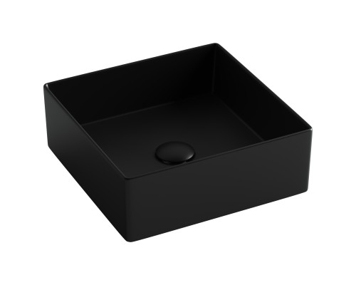 Раковина накладная Ceramicanova 361x361x130, черный матовый