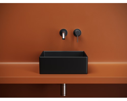 Раковина накладная Ceramicanova 361x361x130, черный матовый