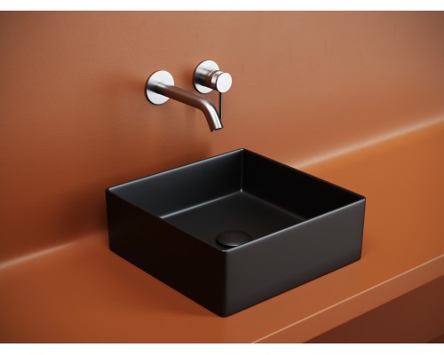Раковина накладная Ceramicanova 361x361x130, черный матовый