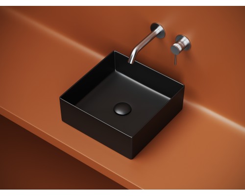 Раковина накладная Ceramicanova 361x361x130, черный матовый