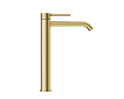Смеситель для раковины высокий SANCOS Etna, брашированное золото, PVD покрытие, SC9002BG