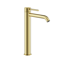 Смеситель для раковины высокий SANCOS Etna, брашированное золото, PVD покрытие, SC9002BG