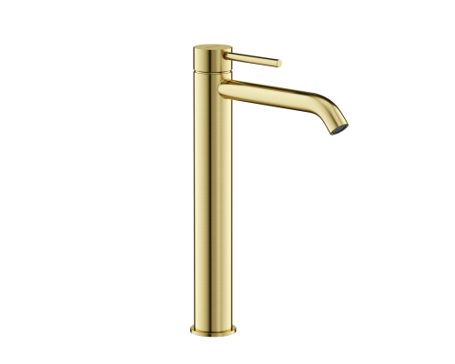 Смеситель для раковины высокий SANCOS Etna, брашированное золото, PVD покрытие, SC9002BG