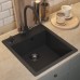 Кухонная мойка кварцевая Uperwood Quartz UPD-07-04, прямоугольная, черная