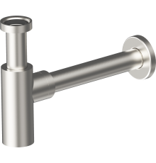 Круглый сифон AQG MINIMALISTA 1”1/4 из латуни, никель сатин