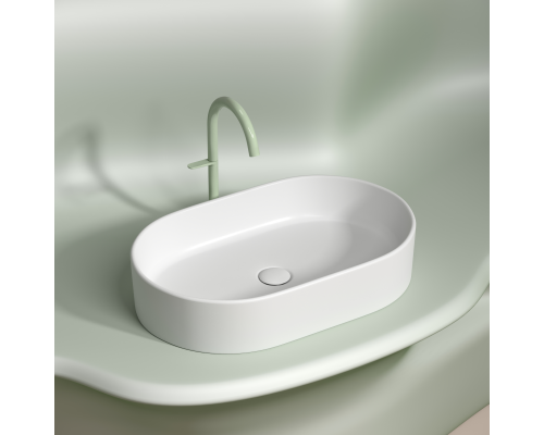 Чаша накладная овальная Ceramica Nova Element 60x38 Белый Матовый