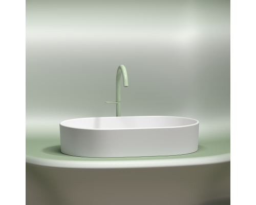 Чаша накладная овальная Ceramica Nova Element 60x38 Белый Матовый