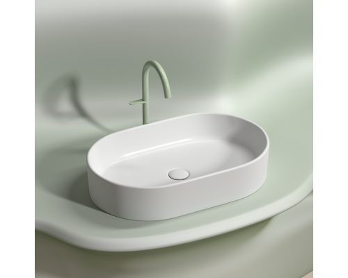 Чаша накладная овальная Ceramica Nova Element 60x38 Белый Матовый