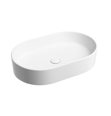 Чаша накладная овальная Ceramica Nova Element 60x38 Белый Матовый