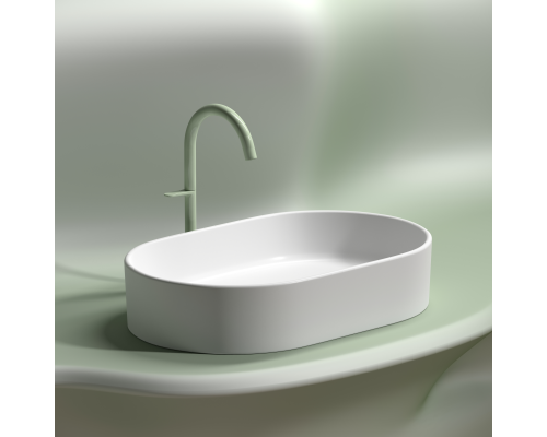 Чаша накладная овальная Ceramica Nova Element 60x38 Белый Матовый