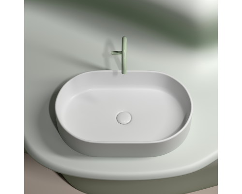 Чаша накладная овальная Ceramica Nova Element 60x38 Белый Матовый