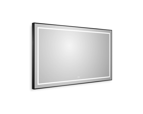 Зеркало BelBagno Kraft 140 SPC-KRAFT-1400-800-LED-TCH-WARM-NERO с подсветкой Черное с сенсорным выключателем и подогревом