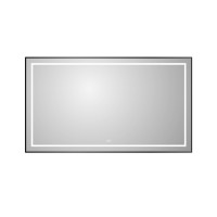 Зеркало BelBagno Kraft 140 SPC-KRAFT-1400-800-LED-TCH-WARM-NERO с подсветкой Черное с сенсорным выключателем и подогревом