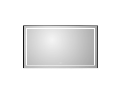 Зеркало BelBagno Kraft 140 SPC-KRAFT-1400-800-LED-TCH-WARM-NERO с подсветкой Черное с сенсорным выключателем и подогревом