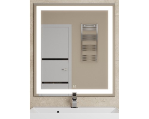 Зеркало для ванной с подсветкой Uperwood Tanos 70х80 см, сенсор/антизапотевание