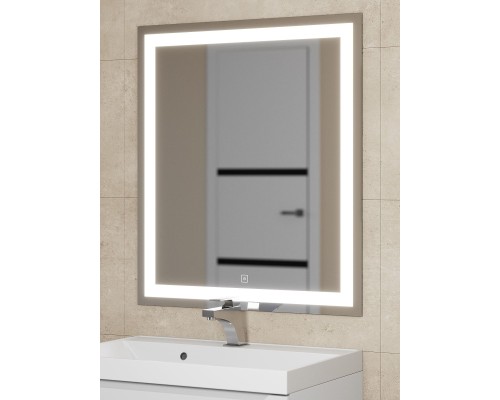 Зеркало для ванной с подсветкой Uperwood Tanos 70х80 см, сенсор/антизапотевание