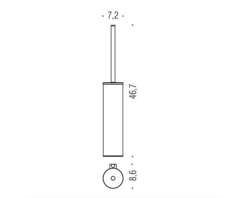 Ерш подвесной Colombo Mini цвет хром
