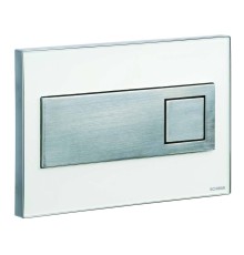 Панель смыва с 2 клавишами Schwab Caro, основы белый клавиш глянец хром