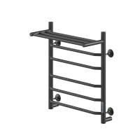 Электрический полотенцесушитель Ника Way-3 60/50 U с полкой Черный матовый