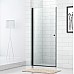 Душевая дверь Cezares Eco 70 ECO-O-B-1-70-C-NERO профиль Черный матовый стекло прозрачное