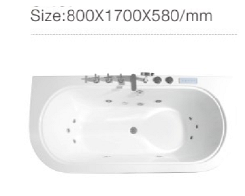 Ванна Frank F160 пристенная Размер 170x80x58см Ванна Frank F160 пристенная Размер 170x80x58см