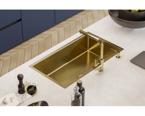 Кухонная мойка Alveus Monarch Quadrix 60 1122730 серая в комплекте с выпуском