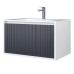 Тумба под раковину 70 см, Uperwood Next Premium, белая/графит, 1 ящик
