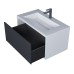 Тумба под раковину 70 см, Uperwood Next Premium, белая/графит, 1 ящик