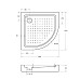 Поддон акриловый Cezares TRAY-A-R-80-550-15-W