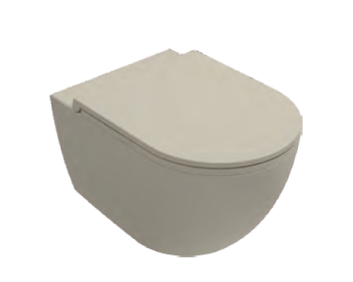 Унитаз ISVEA VEA Rondo подвесной 365x510x400 слоновая кость матовый 10VA02002SV-2K