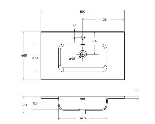 Керамическая раковина BelBagno BB800ETL Керамическая раковина BelBagno BB800ETL