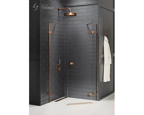 Душевое ограждение NEW TRENDY AVEXA COPPER BRUSHED R 100x80x200 EXK-3825 медь