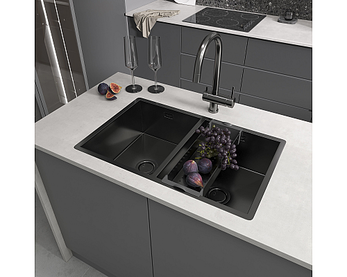 Коландер-сушилка для кухонной мойки Reflexion Arno RX3014BL оружейная сталь