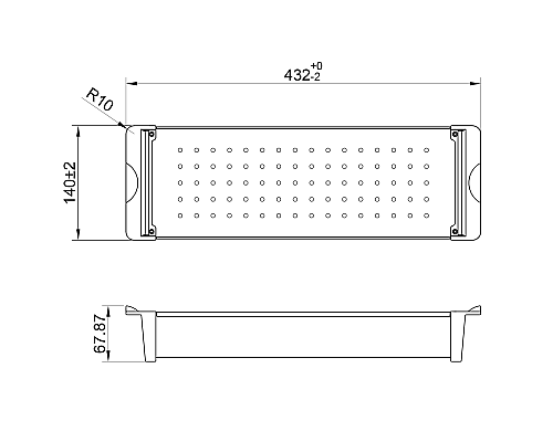 Коландер-сушилка для кухонной мойки Reflexion Arno RX3014BL оружейная сталь