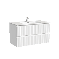 Тумба под раковину подвесная Sancos Snob R 89х44х50, с доводчиками, Bianco, SNR90W