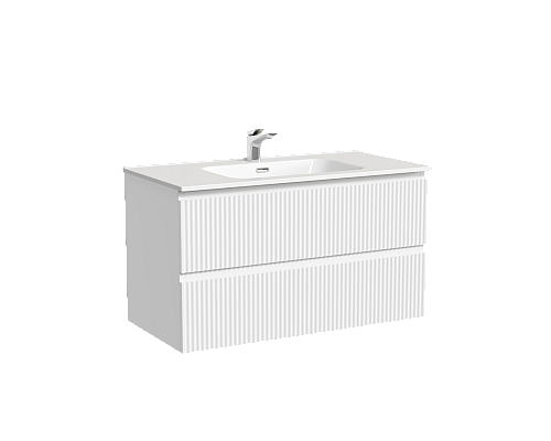 Тумба под раковину подвесная Sancos Snob R 89х44х50, с доводчиками, Bianco, SNR90W