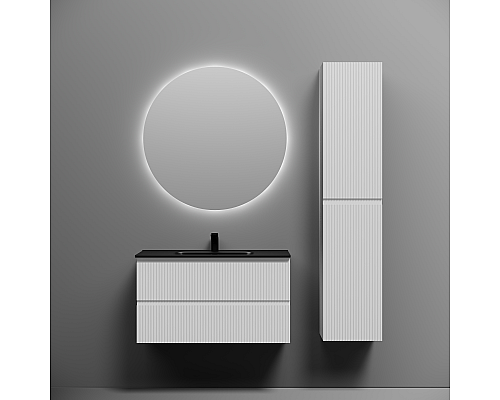 Тумба под раковину подвесная Sancos Snob R 89х44х50, с доводчиками, Bianco, SNR90W