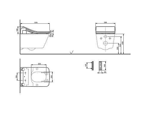 Подвесной унитаз Toto SP CW522EY, безободковый