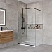 Душевая перегородка BelBagno Kraft 110 KRAFT-L-1-110-C-NERO профиль Черный матовый стекло прозрачное