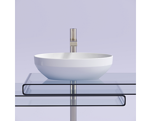 Чаша накладная овальная Ceramica Nova Element 50x36 белый