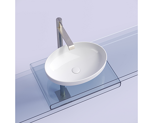 Чаша накладная овальная Ceramica Nova Element 50x36 белый