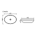 Чаша накладная овальная Ceramica Nova Element 50x36 белый