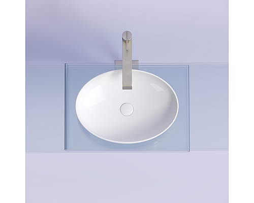 Чаша накладная овальная Ceramica Nova Element 50x36 белый