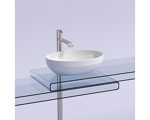 Чаша накладная овальная Ceramica Nova Element 50x36 белый