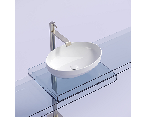 Чаша накладная овальная Ceramica Nova Element 50x36 белый